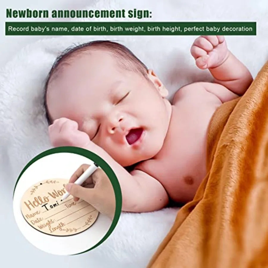 Baby Announcement Sign, 5.9 Inch - feature close-up