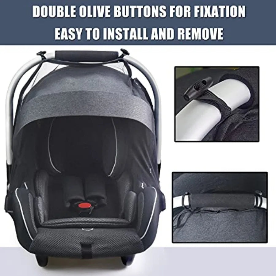 Baby Mosquito Net for Infant Car Seats - size reference
