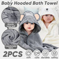 2PCS/Set Hooded Baby Towels