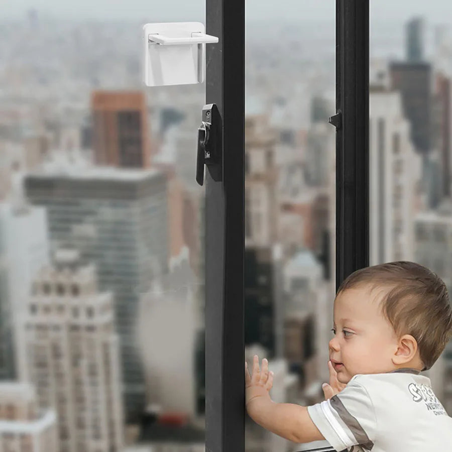 Kids Safety Sliding Door Window Limit Lock Punch-free - size reference