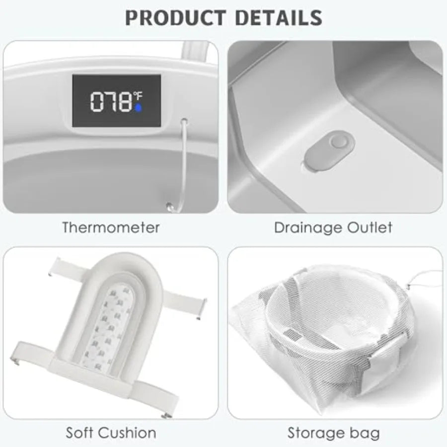 Himold Collapsible Baby Bathtub Newborn Toddler 0-36 - packaging view