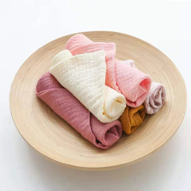 5pcs Set Square Cotton Baby Face Towel Handkerchief