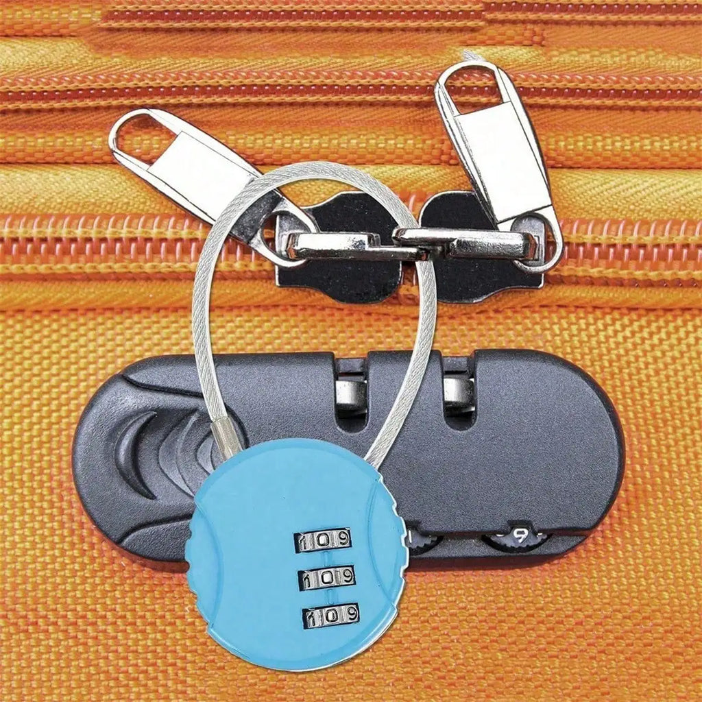 1pc Bicycle anti-theft luggage zinc alloy password lock - side angle