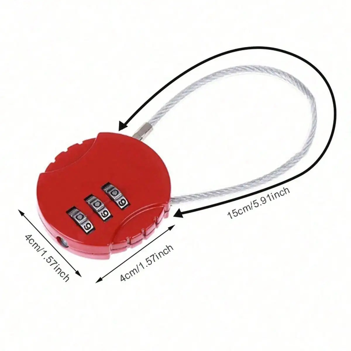 1pc Bicycle anti-theft luggage zinc alloy password lock - packaging view