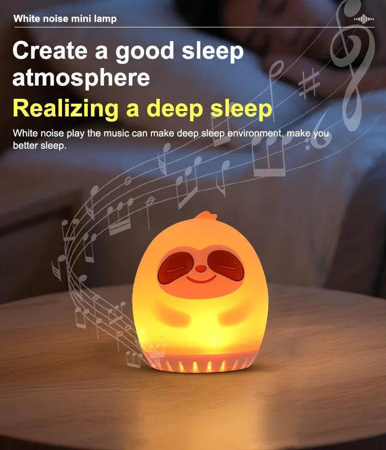 Mini Lamp Baby Soothing White Noise Machine RGB Tap