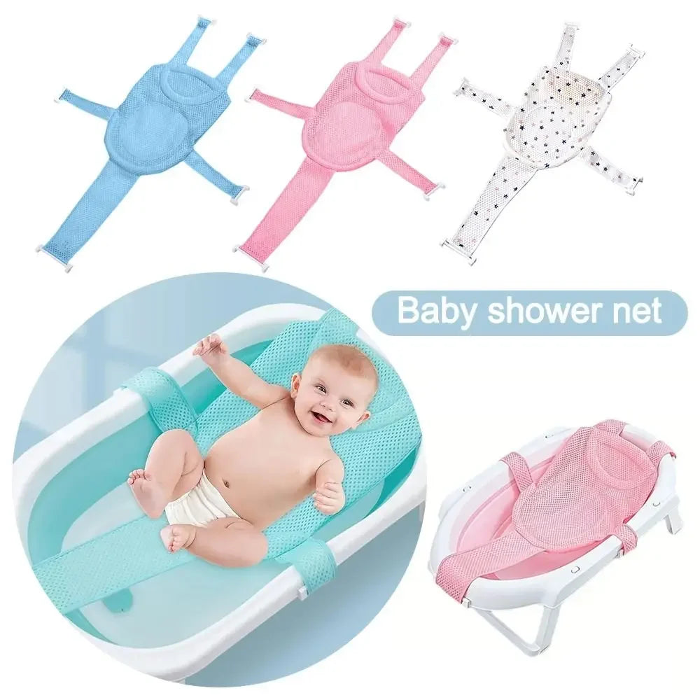 Cross-shaped Newborn Baby Bath Cushion Adjustable - lifestyle in-use