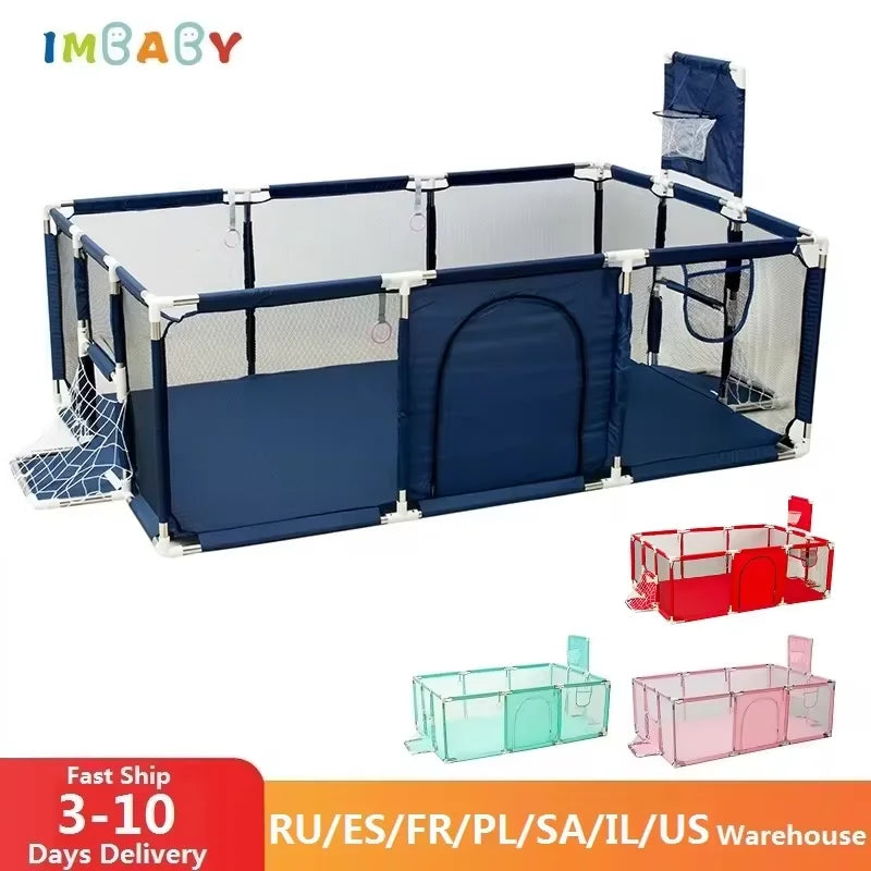IMBABY Playpen 0-6Y Large Safety Play Yard Indoor - lifestyle in-use