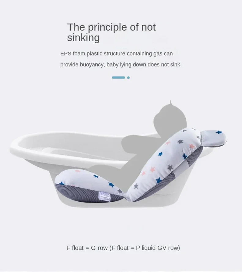 Newborn Bathtub Pillow Infant Anti-Slip Soft Comfort