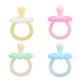 4 Pack Baby Teething Toys Flower Silicone Teether Rings