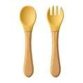 2PCS Baby Learning Spoons Utensils Set Food Grade