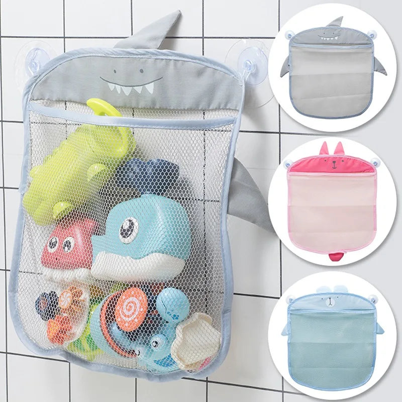 Mesh Baby Bath Toy Storage Bags Sucker Design Baby Bath - front view