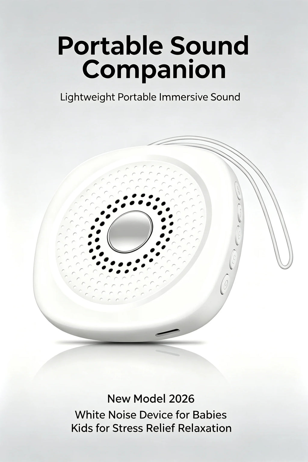 Portable sleep aid white noise device infants children - material close-up