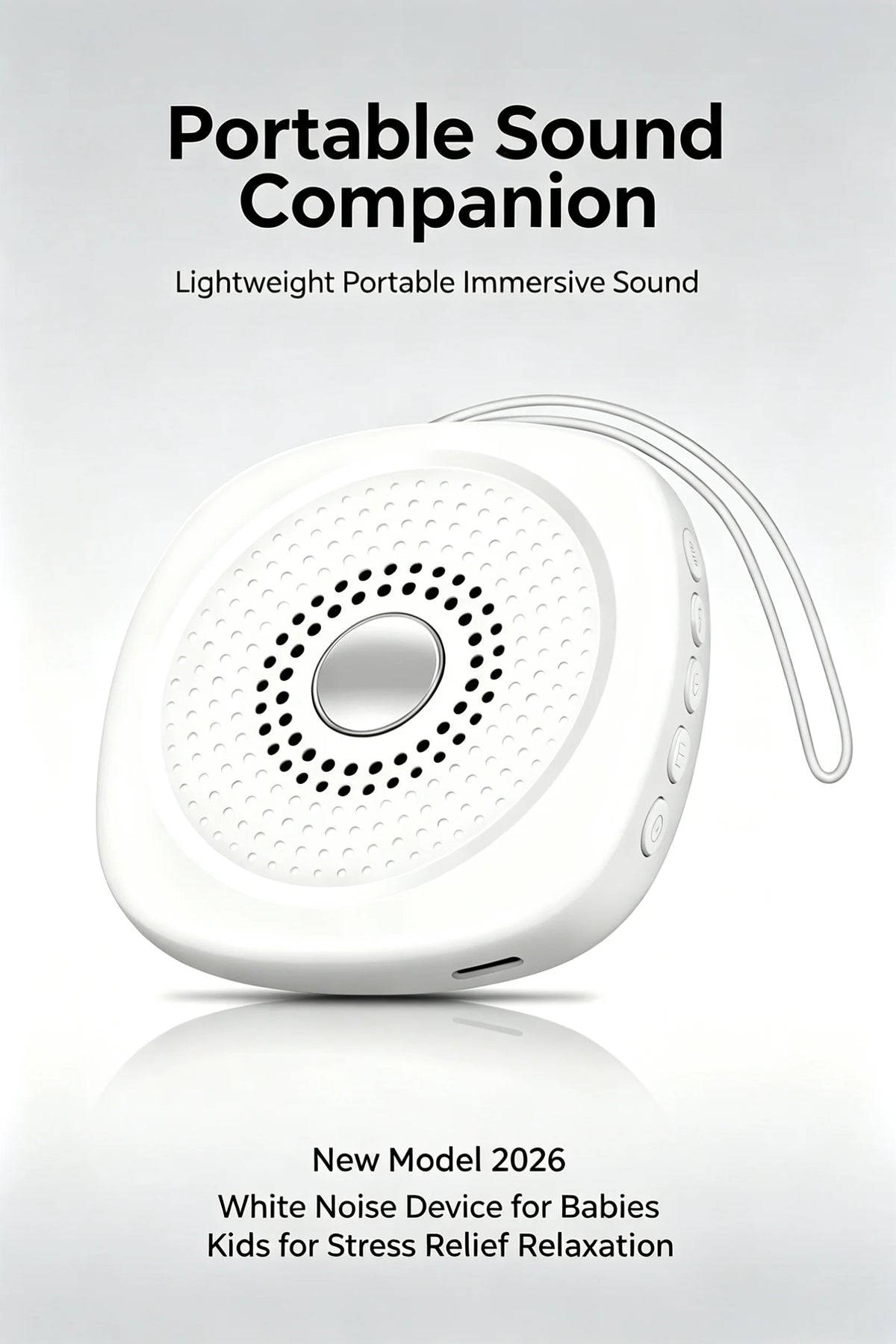 Portable sleep aid white noise device infants children - material close-up