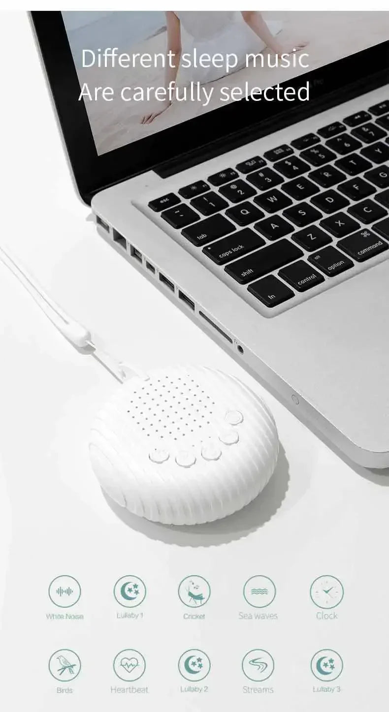 Baby White Noise Machine 10 uklidňujících zvuků - set overview