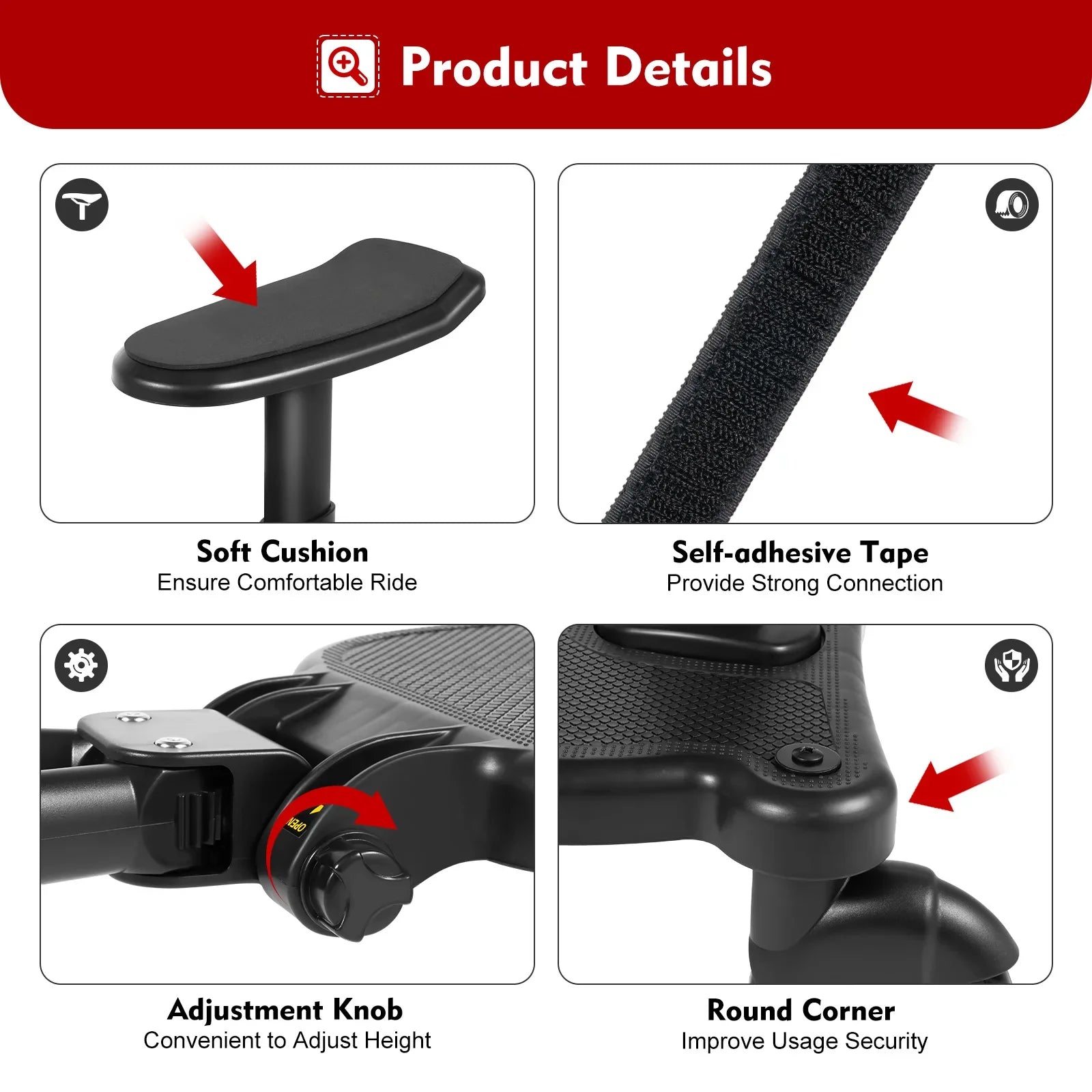 Upgraded 2-in-1 Stroller Buggy Board - side angle