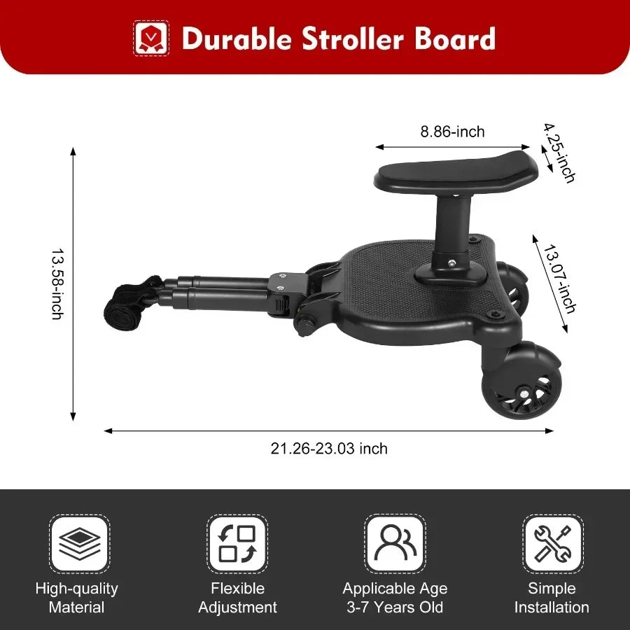 Upgraded 2-in-1 Stroller Buggy Board