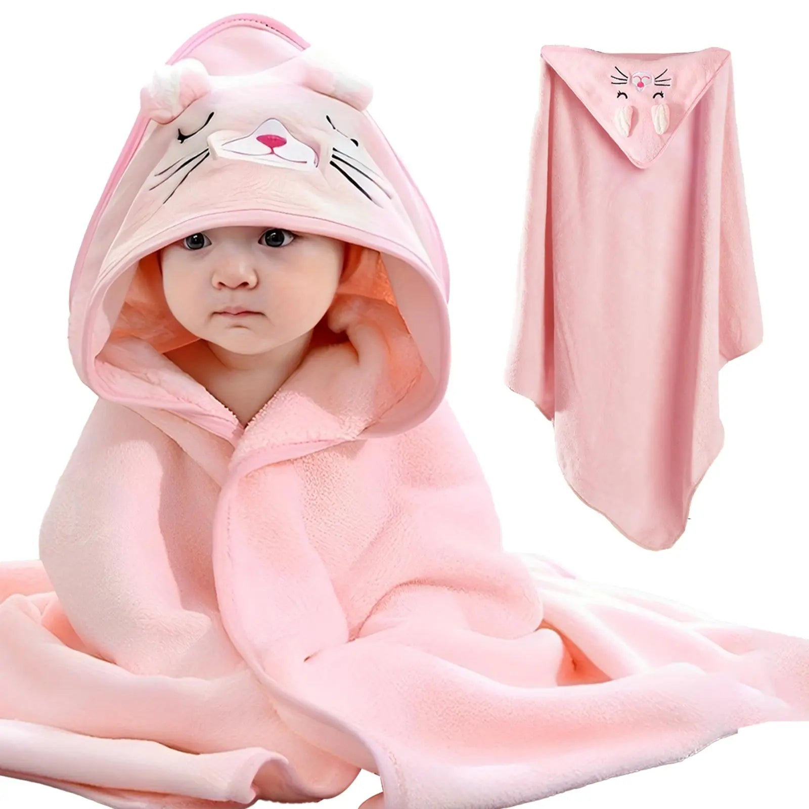 2PCS/Set Hooded Baby Towels - set overview