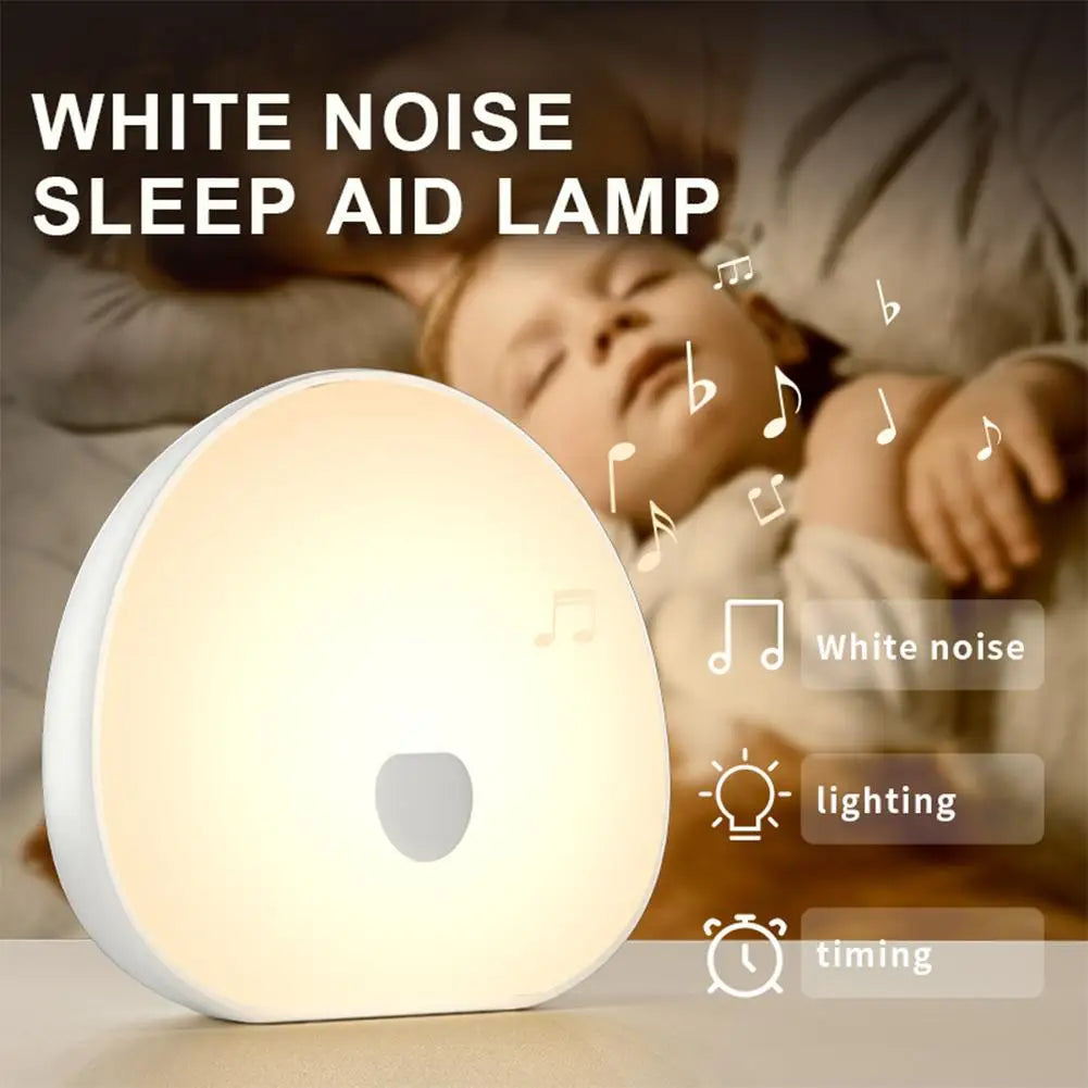 RGB Sleep White Noise Machine 2ith Soothing Sound - side angle