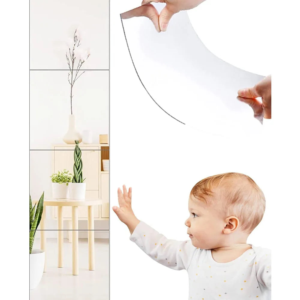Full Length Door Mirror Tiles - front view
