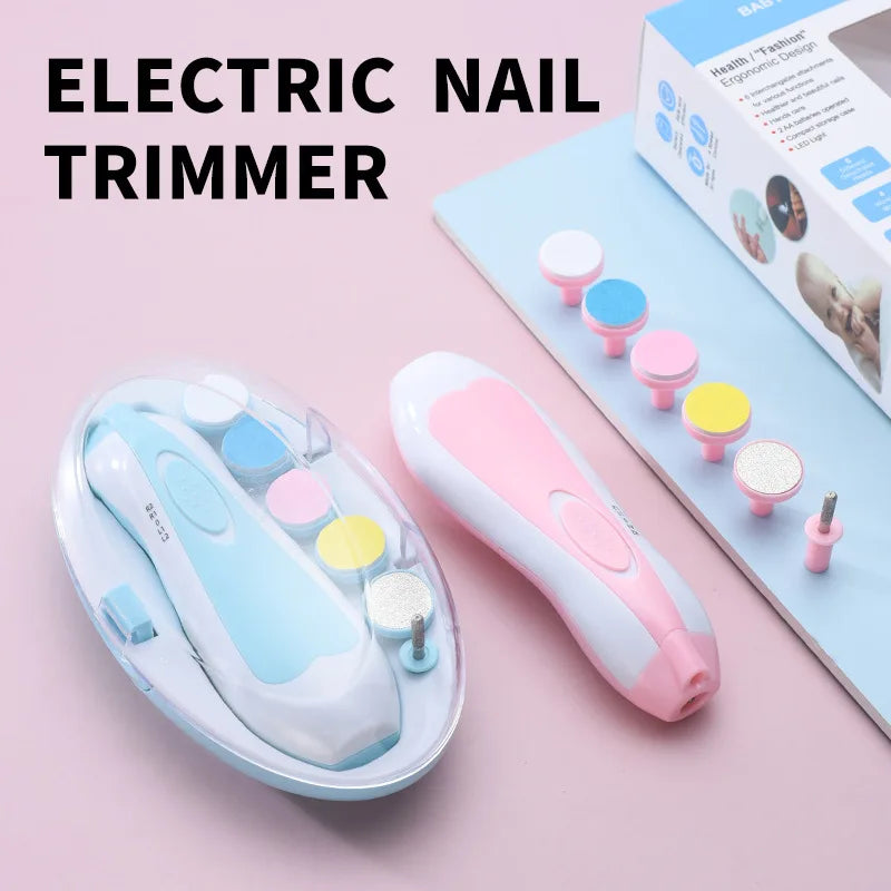 Multifunctional Electric Baby Nail Trimmer Set - front view