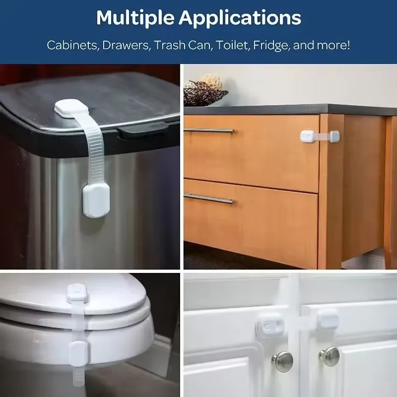 Adjustable No Drilling Child Safety Cabinet Locks - packaging view