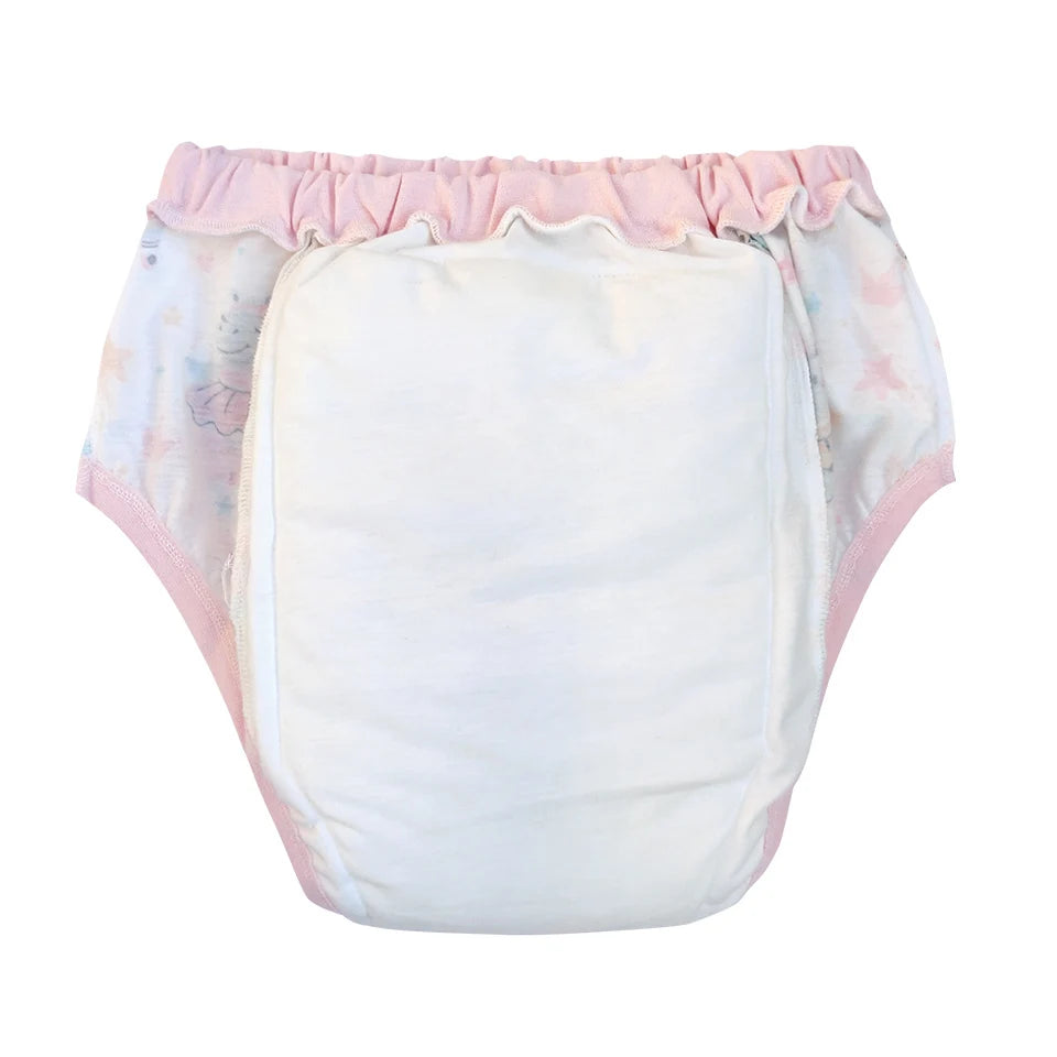Pink dancing ballet bunny Waterproof Adult Baby Traning - lifestyle in-use