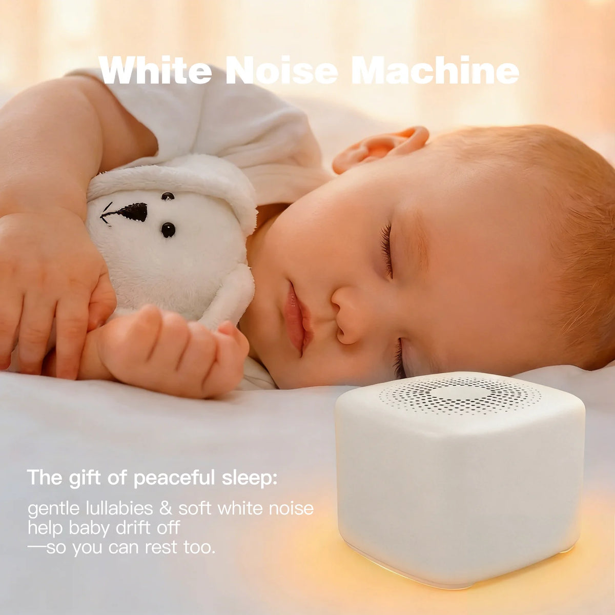 Baby White Noise Machine Smart Cry Detection - front view
