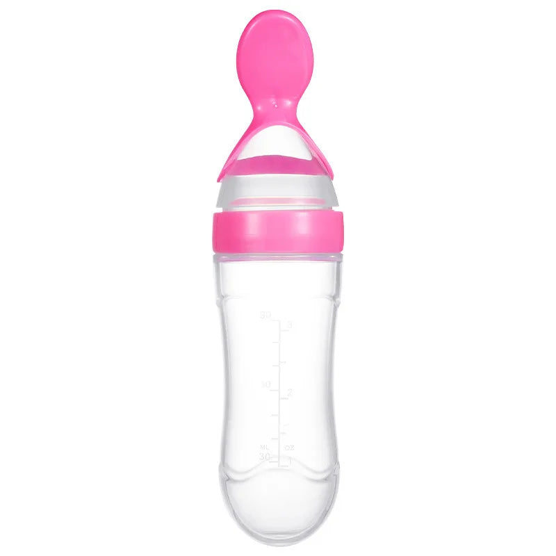 Baby Feeding Bottle Dolphin Silicone Rice Cereal Spoon