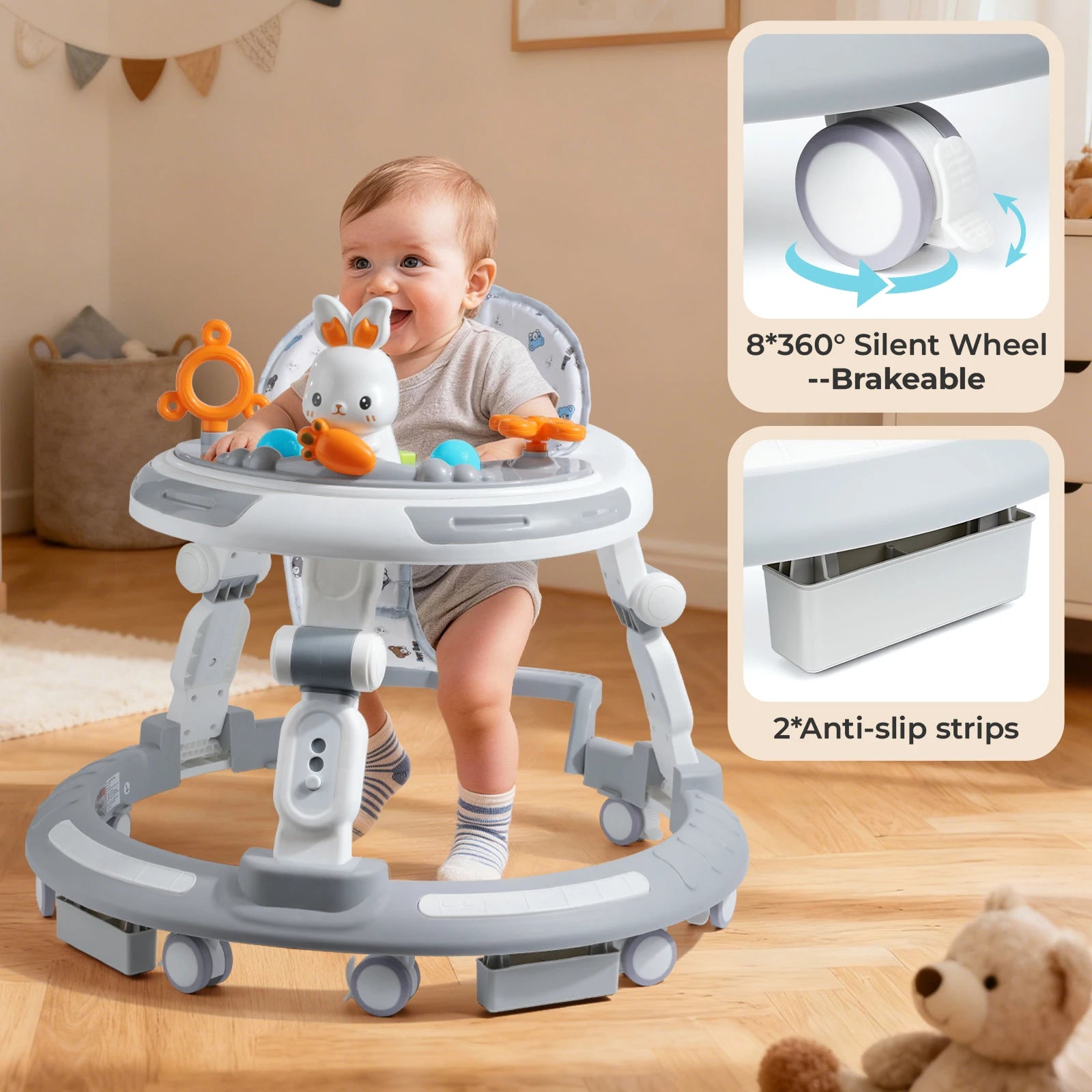 Safety-Enhanced 4-In-1 Grow-With-Me Baby Walker Play - packaging view