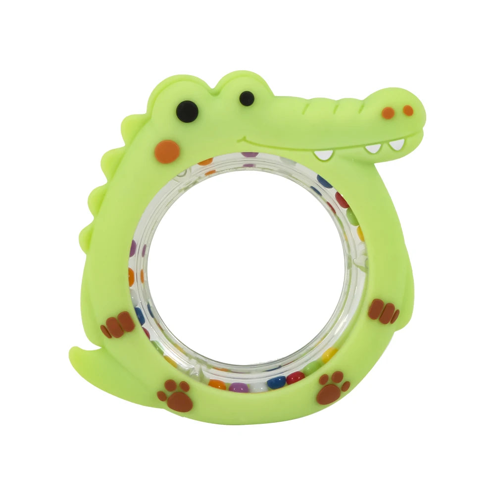4 Pack Crocodile Baby Teething Rattle Toy BPA Free