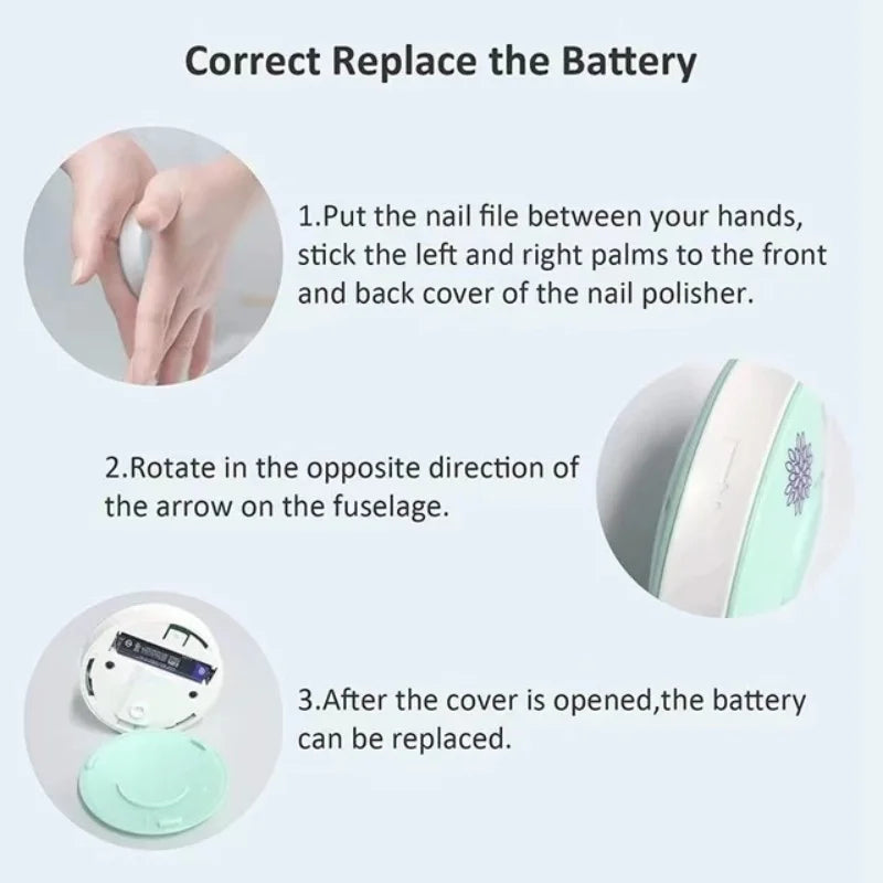 Electric Baby Nail Trimmer Kid Nail Polisher Tool - lifestyle in-use