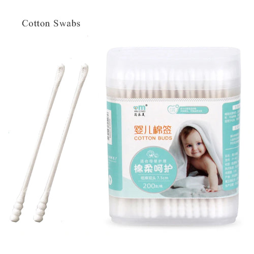1 Box Sterile Baby Cotton Swabs Double Ended Spiral - lifestyle in-use