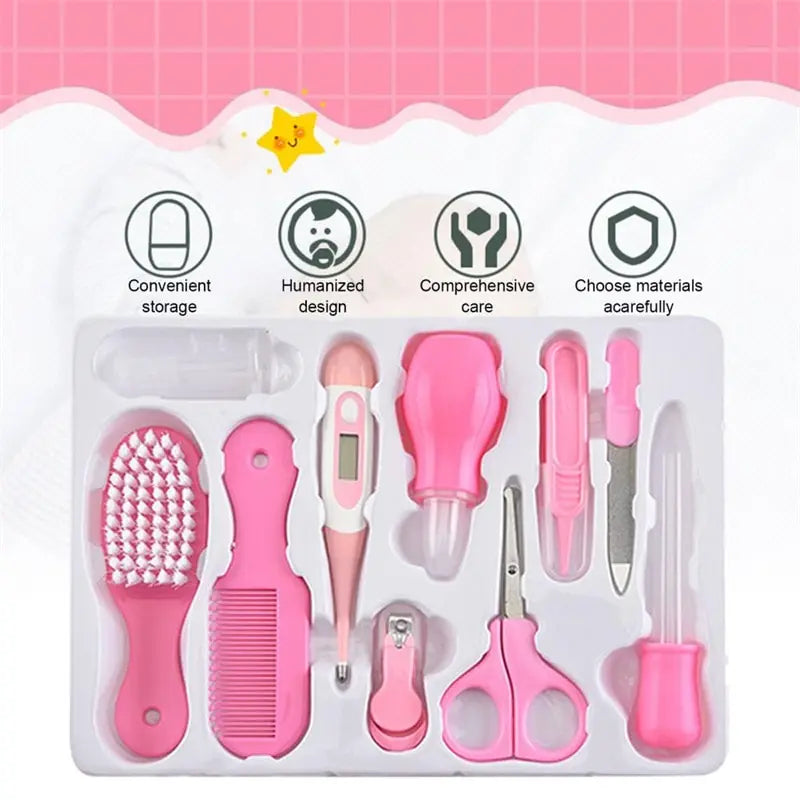 10PCS Set Baby Health Care Kit Kids Nail Hair Health - feature close-up