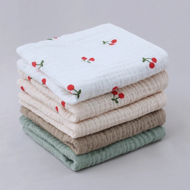5pcs Set Square Cotton Baby Face Towel Handkerchief