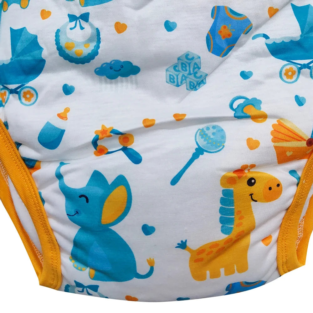 Yellow baby giraffe Waterproof Adult Baby Traning Pants - packaging view