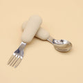 Silicone stainless steel spoon fork food grade 304