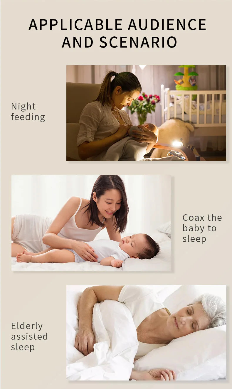 RGB Sleep White Noise Machine Soothing Sound Touchable - side angle