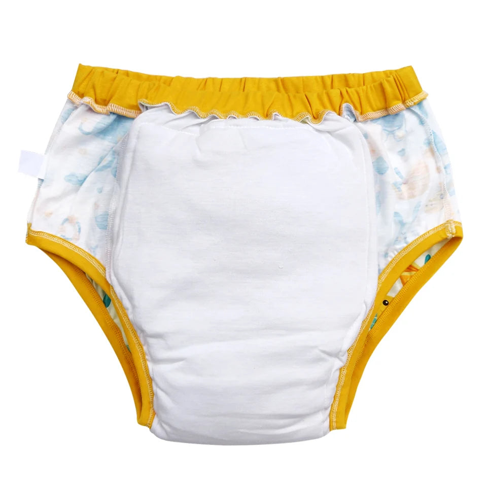 Yellow baby giraffe Waterproof Adult Baby Traning Pants - lifestyle in-use