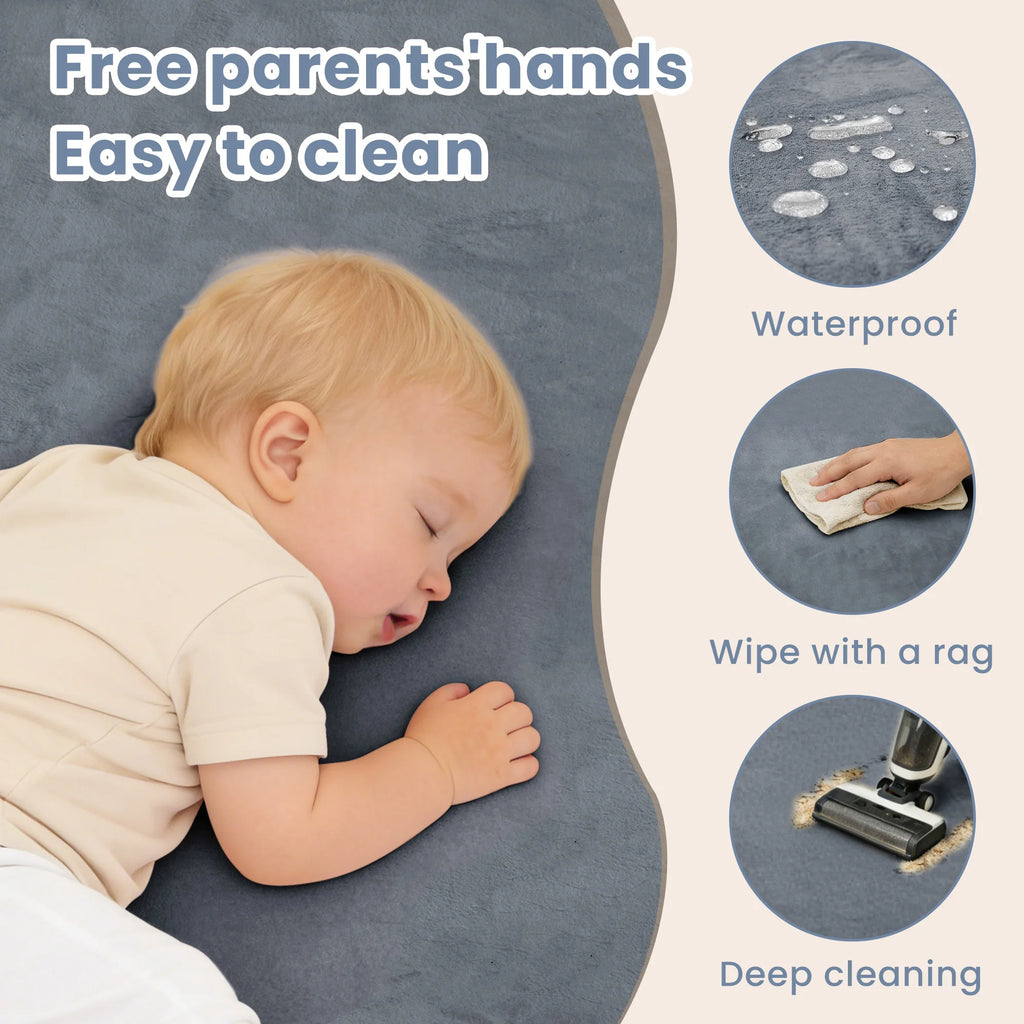2cm Thick Baby Play Mat Tummy Time Memory Foam Carpet - lifestyle in-use