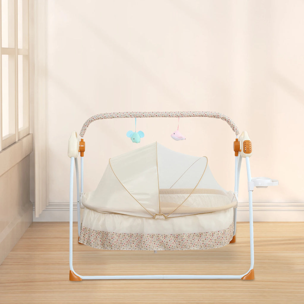 Electric Cradle Foldable Electric Baby Cradle w/ Music Dual Control - detail view
