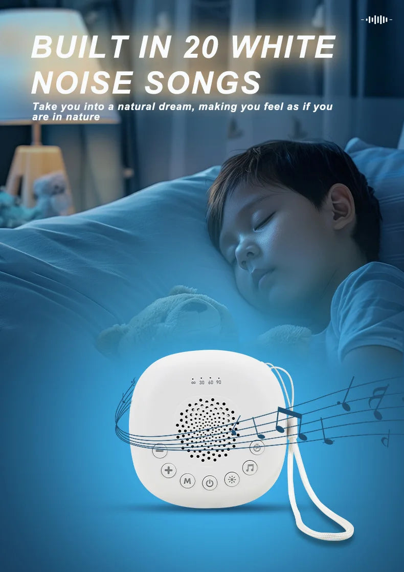 Portable White Noise Machine Sleep Aid LED Breathing