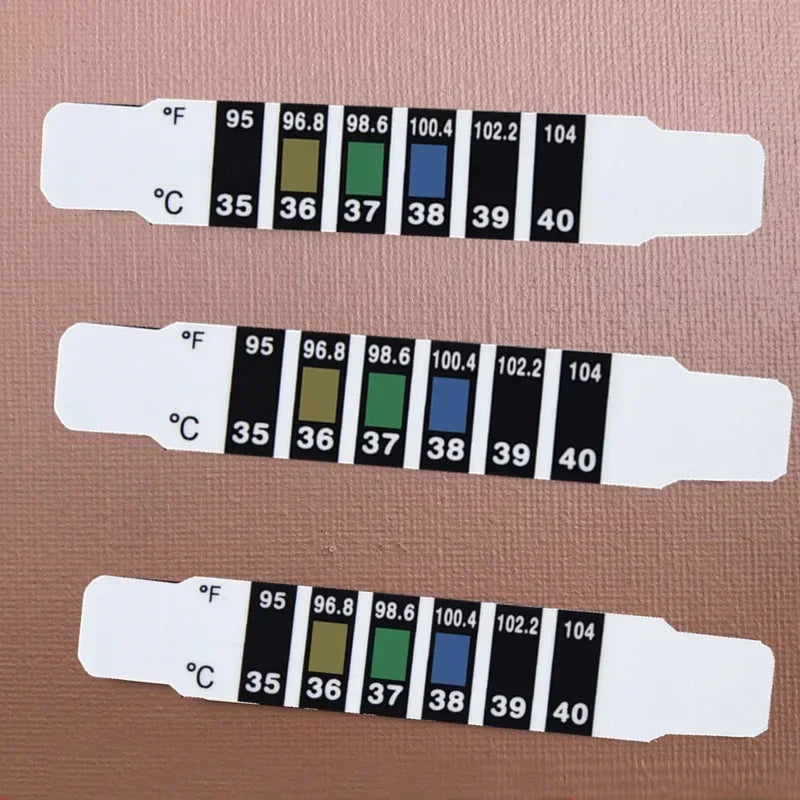 10 20Pcs Forehead Head Strip Thermometer Water Milk - size reference