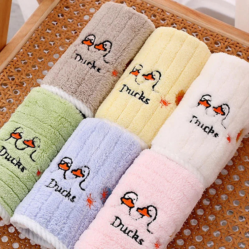 5pcs Set Baby Towel Coral Velvet Newborn Square Face