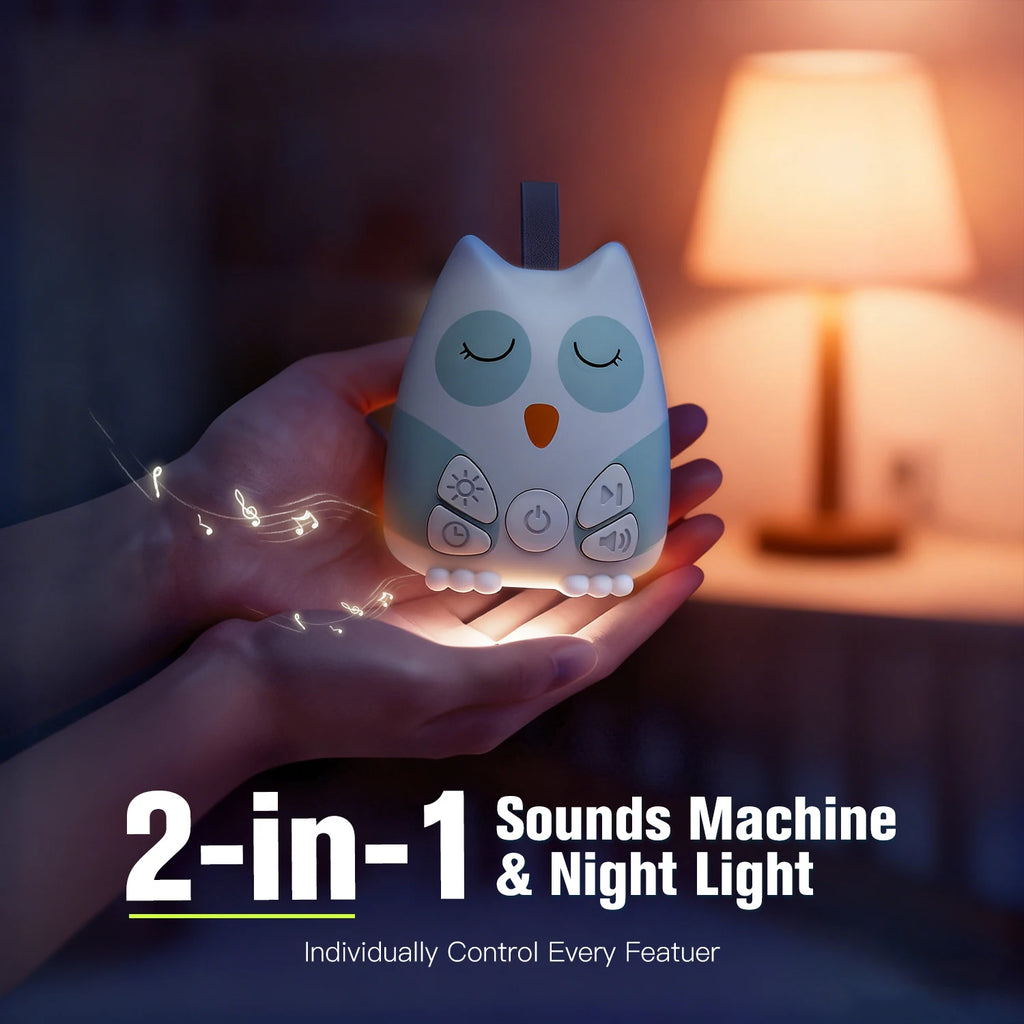 Portable White Noise Sound Machine Baby 30 Soothing - size reference