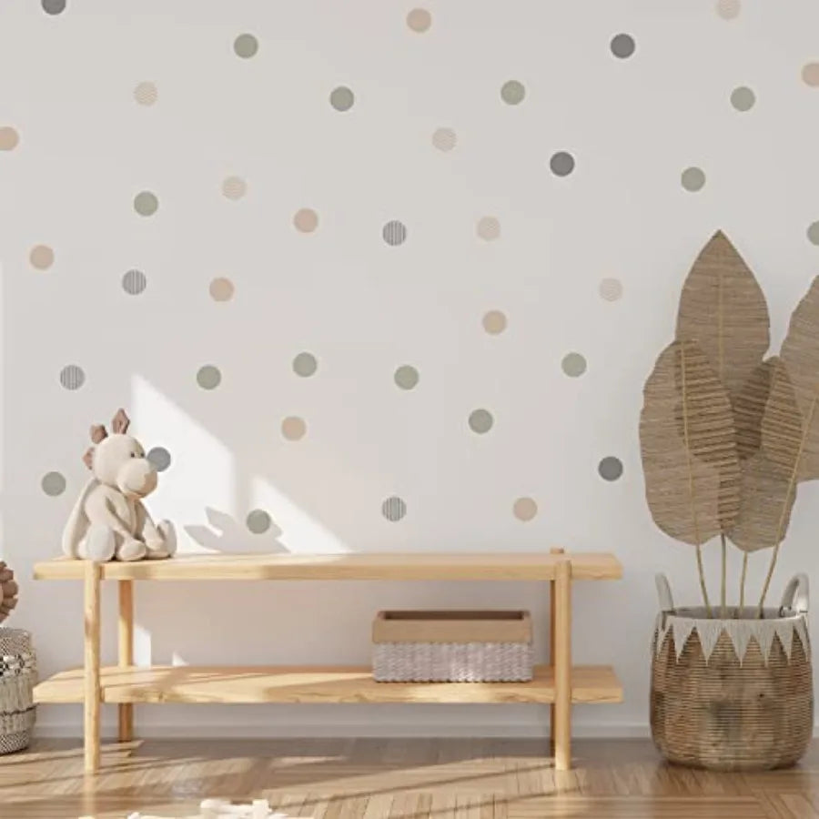 Boho Polka Dot Wall Decals 36 PCS - size reference