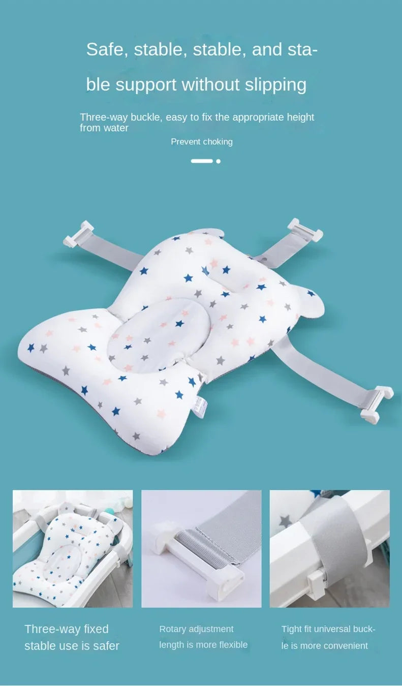 Newborn Bathtub Pillow Infant Anti-Slip Soft Comfort - side angle