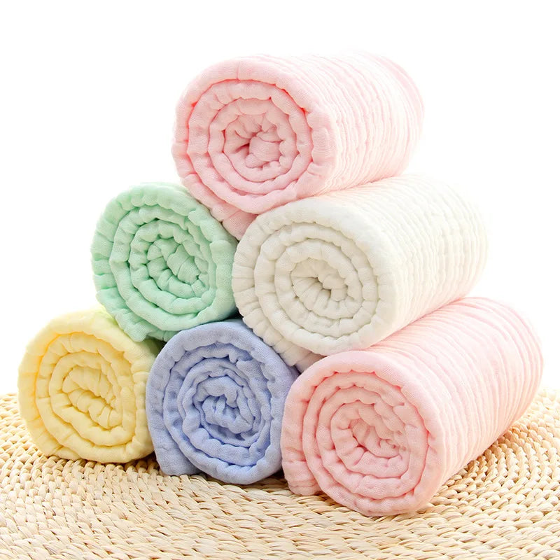 5Pcs 25x25cm Baby Towel Bath Towels Face Washcloth - lifestyle in-use