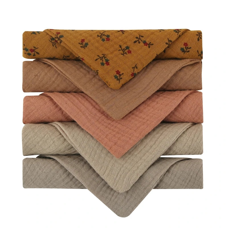 5pcs Set Square Cotton Baby Face Towel Handkerchief