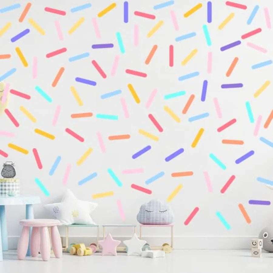 300 Pcs Confetti Wall Decals Peel Stick Sprinkle Vinyl - set overview