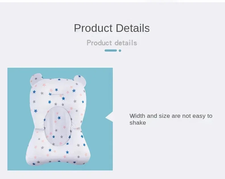 Baby Bathtub Pad Ajustable Bath Support Seat Mat Shower - set overview
